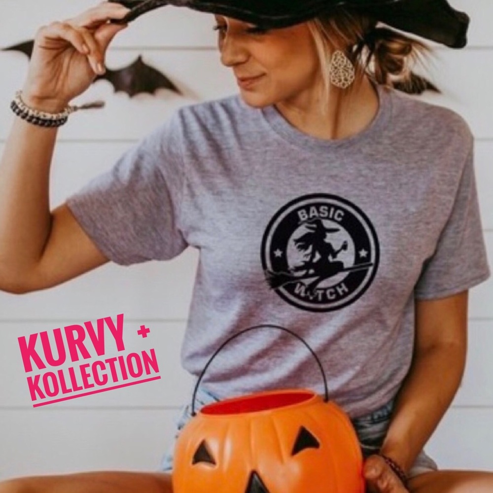 Halloween Basic Witch on a Broom Premium Graphic Tee Sublimation Ink